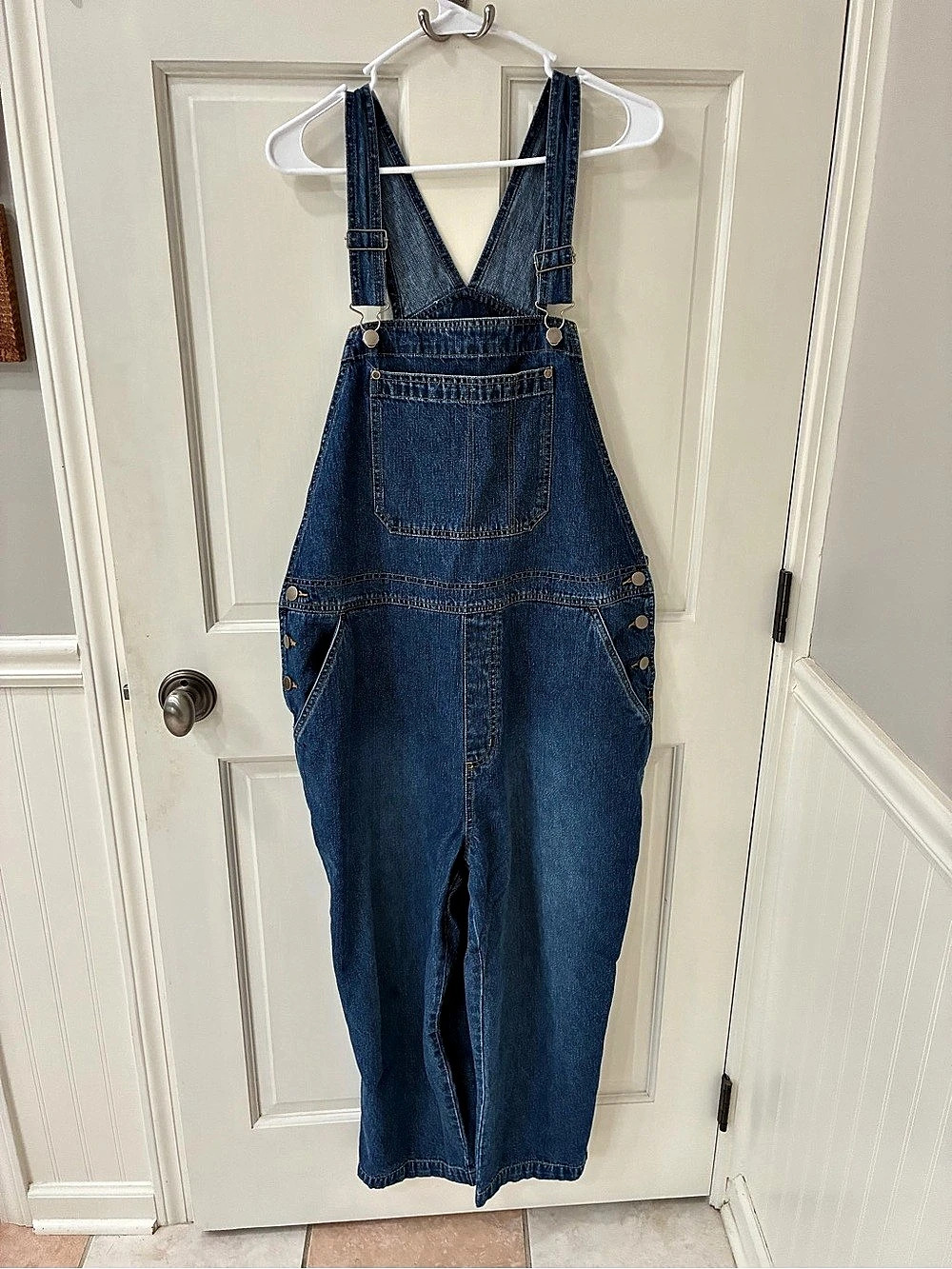 Cherokee Denim Overalls in Blue XL Like New